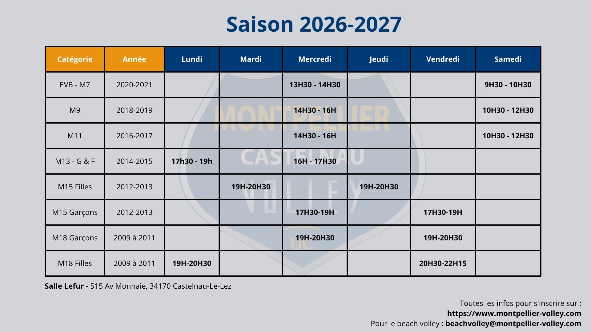 Planning MCVUC 2026 2027